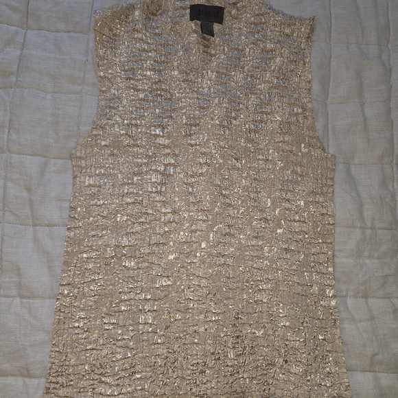 JohnPaulRichard Textured Cream Tank‎ Top - Picture 1 of 6